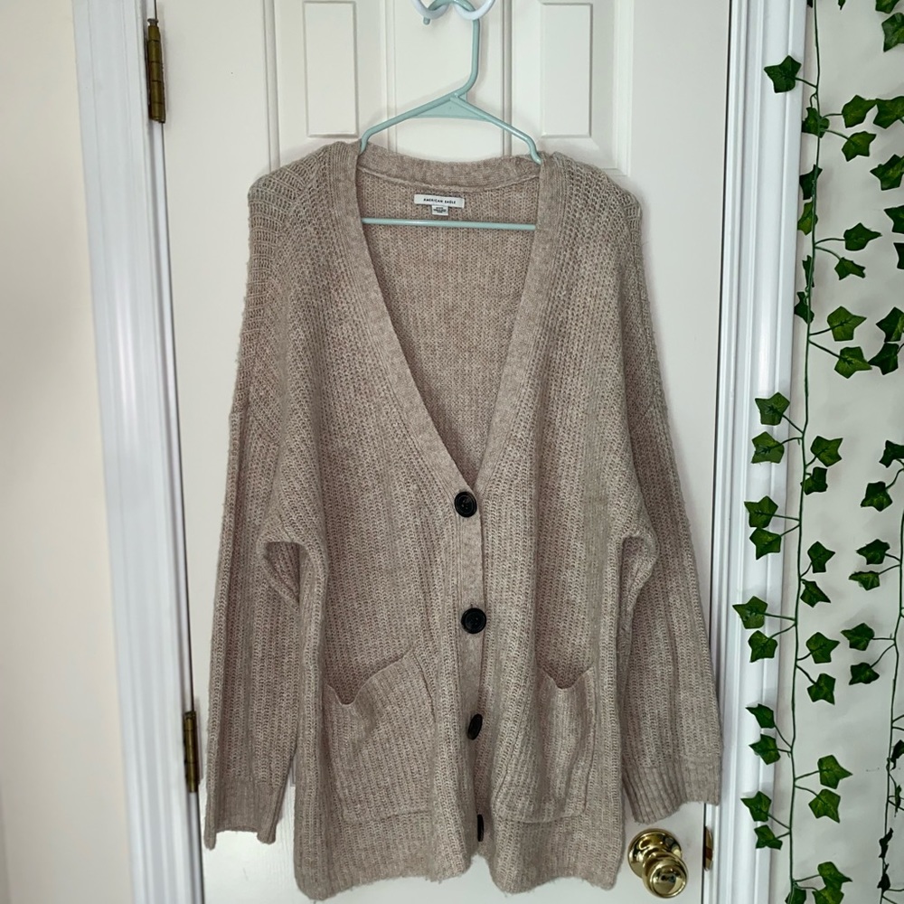 American Eagle Outfitter's Sweater | Biege Button Up Cardigan